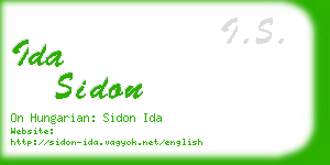 ida sidon business card